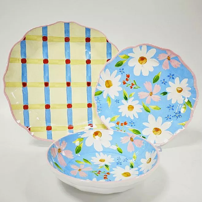 Набір тарілок із розписом Daisy Garden
